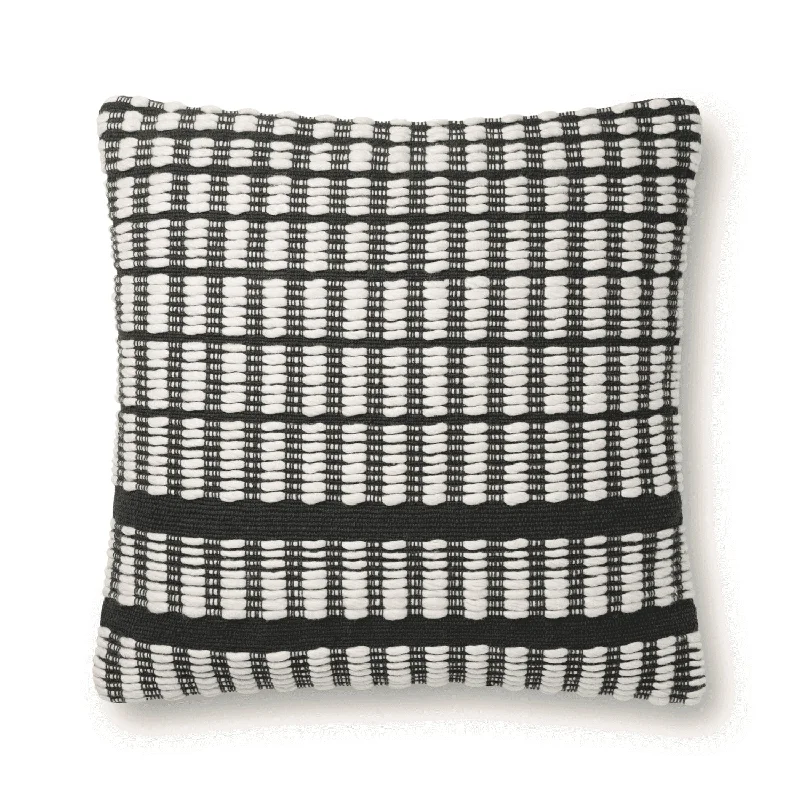 Black & Ivory Checkered Pillow