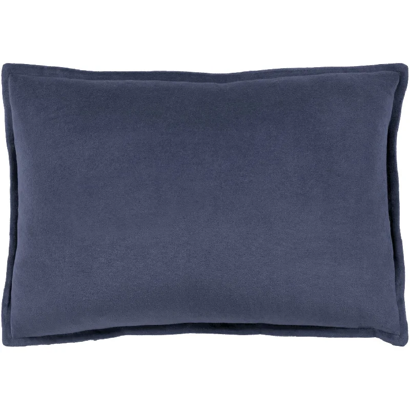 Cotton Velvet Velvet Pillow in Navy