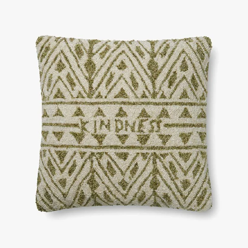 Green & Ivory Pillow