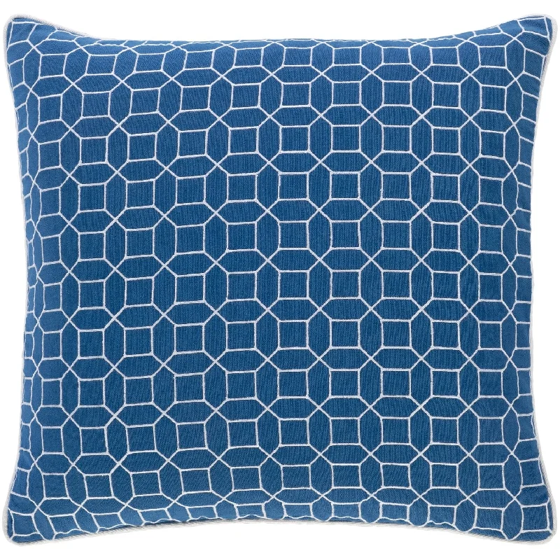 Fenna Woven Pillow in Sky Blue