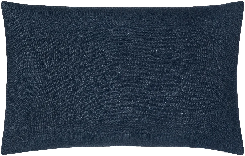 Linen Navy Solid Pillow