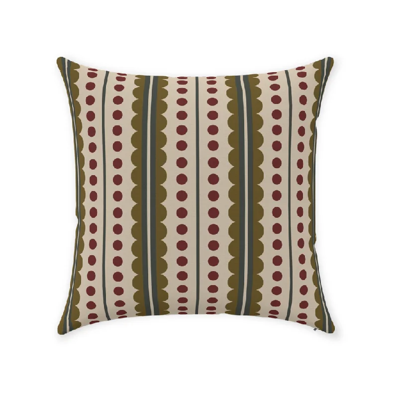 Olives & Cranberries Throw Pillow