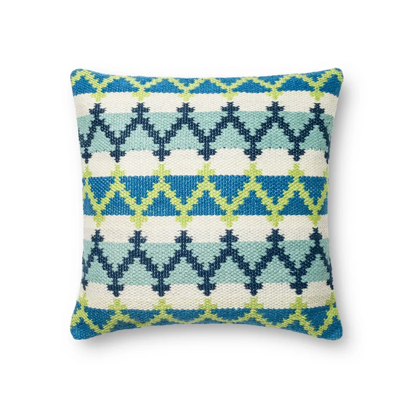 Blue & Green Indoor/Outdoor Pillow - Open Box