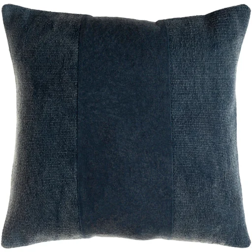 Washed Stripe Cotton Navy Pillow