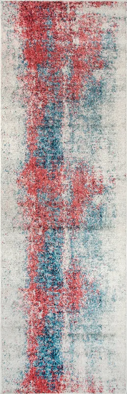 Abstract Contemporary Rug | Rust