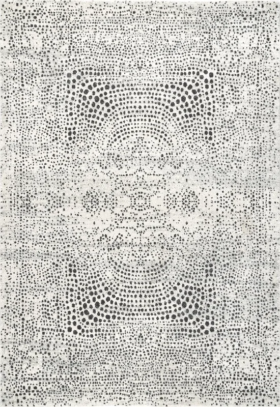 Addison Pointillistic Medallion Rug | Beige