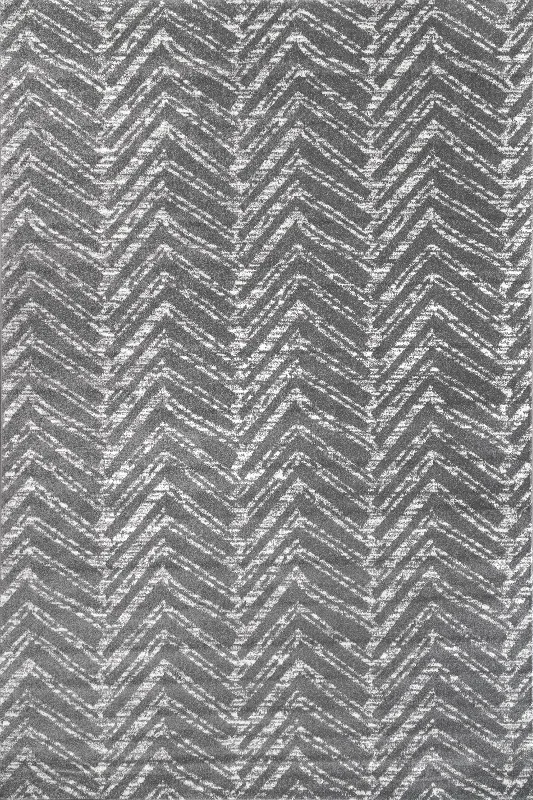 Antique Chevron Rug | Dark Grey