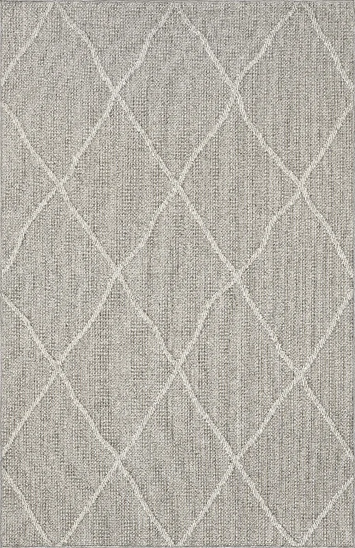 Ariella Simple Trellis Rug | Grey