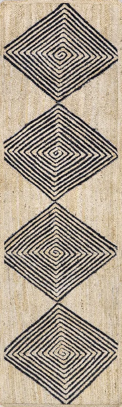 Axel Diamond Jute Rug | Natural