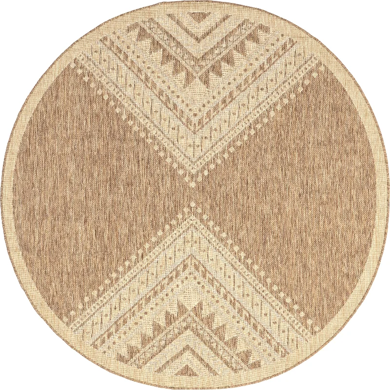 Aztec Prism Indoor/Outdoor Rug | Brown