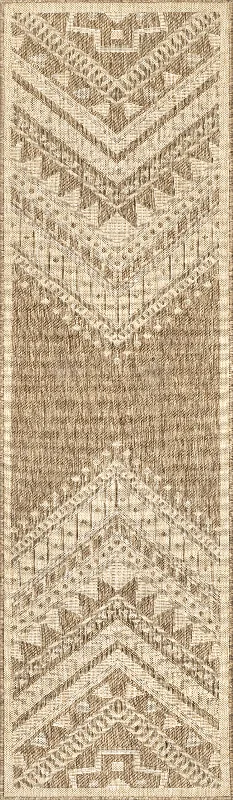 Aztec Prism Indoor/Outdoor Rug | Brown