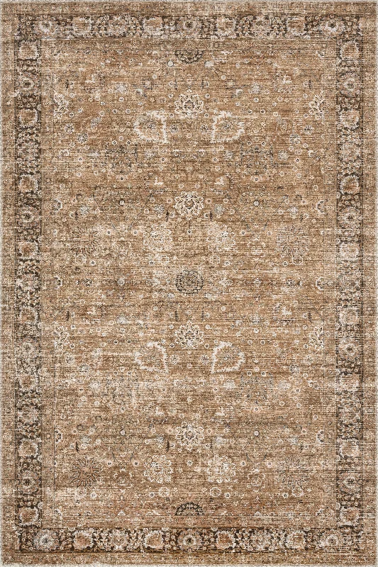 Bayberry Vintage Washable Rug | Light Brown