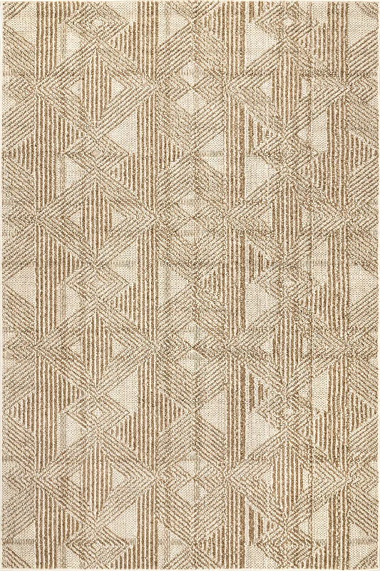 Brandy Diamond Striped Rug | Beige