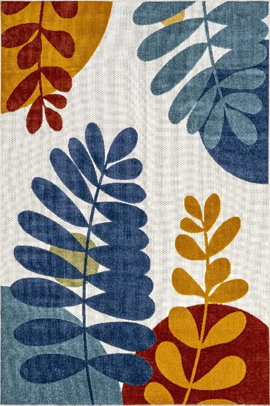 Brisa Leaves Indoor/Outdoor Rug | Multicolor