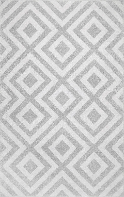 Chevron Stripes Rug | Light Grey