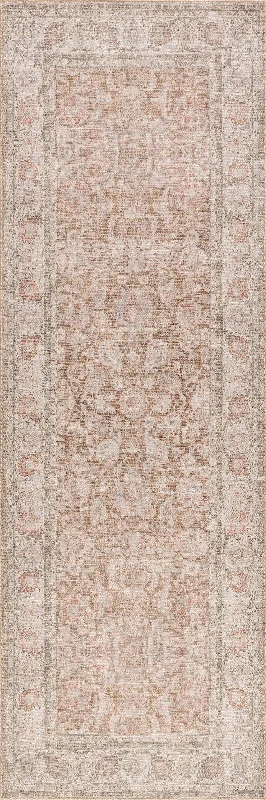 Clinton Antiqued Jute-Blend Rug | Rust