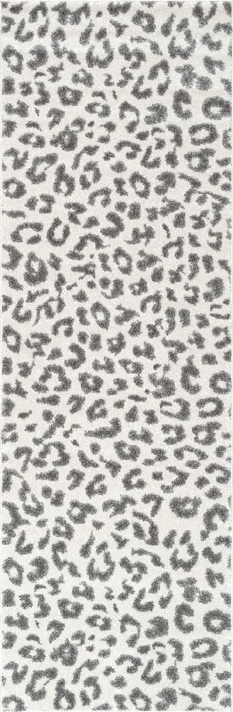 Coraline Leopard Printed Rug | Grey