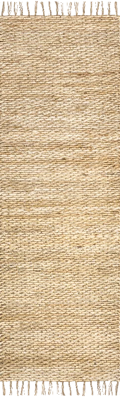 Dahlia Handspun Jute with Tassels Rug | Natural