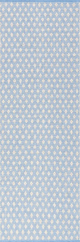 Dainty Diamond Handwoven Cotton Rug | Blue