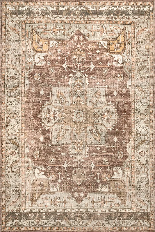 Daphne Snowflake Medallion Rug | Rust