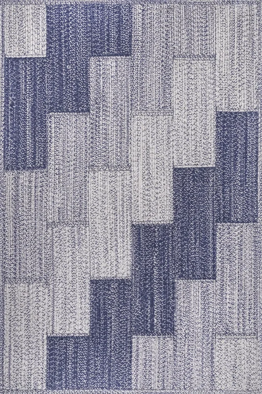 Dezzy Wool Ladder Rug | Blue