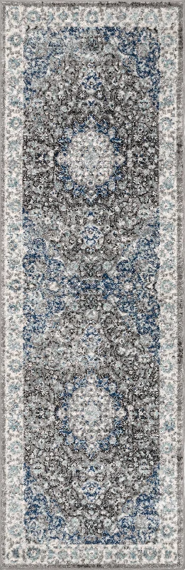 Distressed Persian Rug | Dark Grey