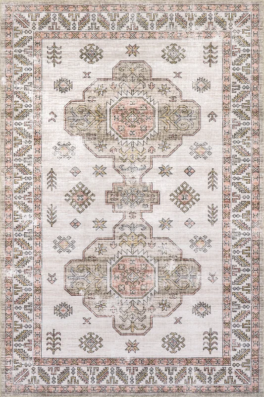 Eboni Traditional Washable Rug | Beige