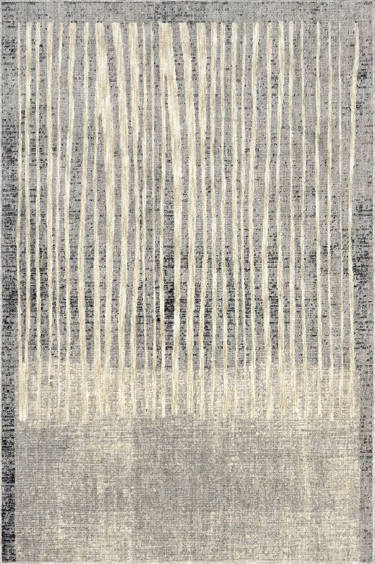 Etta Abstract Stripes Rug | Grey