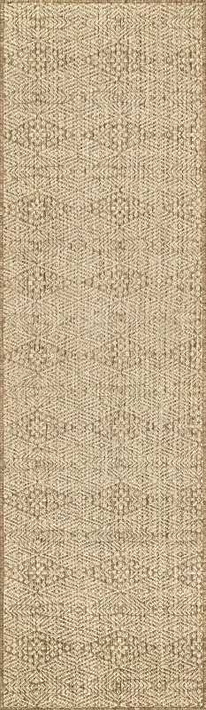 Filigree Indoor/Outdoor Flatweave Rug | Brown