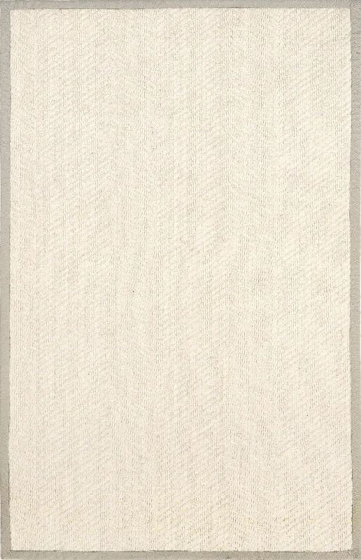 Fiorella Wool Solid Rug | Cream