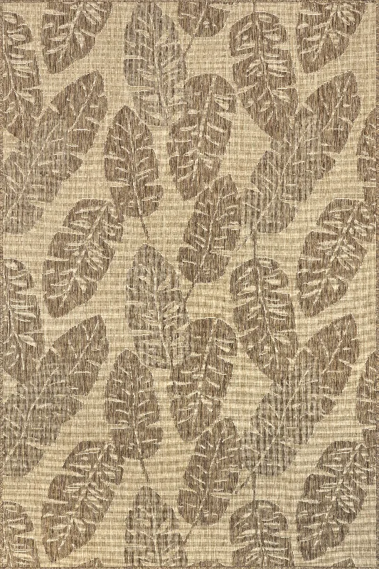 Florri Tropical Indoor/Outdoor Rug | Brown