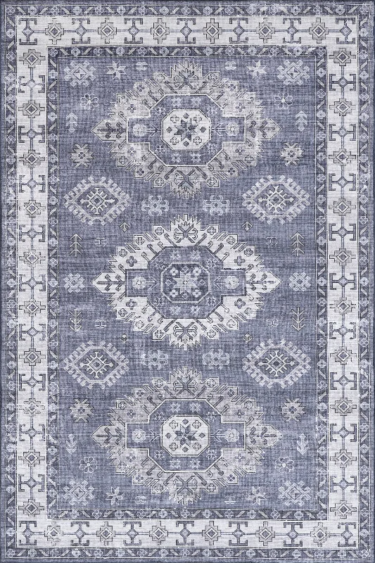 Giada Medallion Washable Indoor/Outdoor Rug | Blue