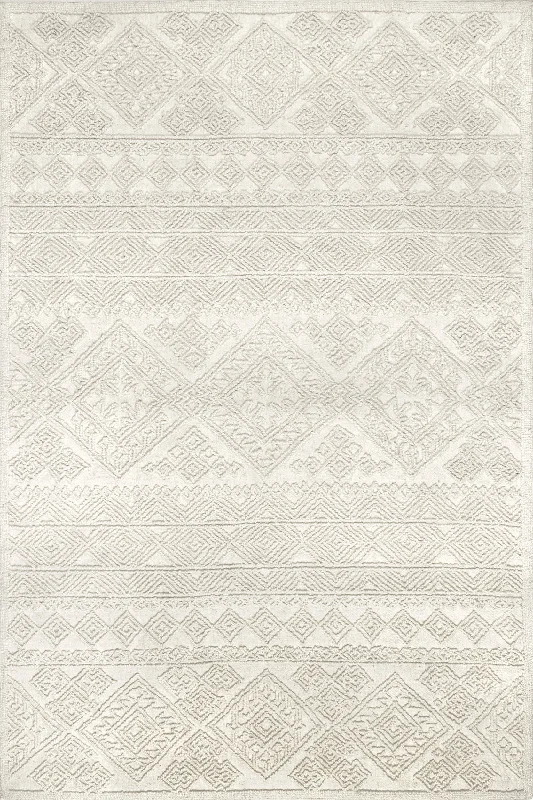 Helena Wool Textured Rug | Ivory