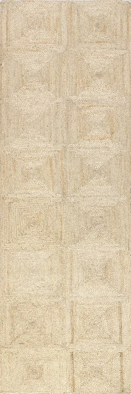 Juniper Jute Tiled Rug | Ivory