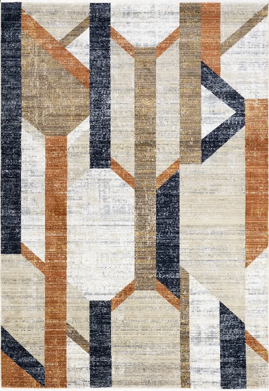 Justine Geometric Shapes Rug | Beige