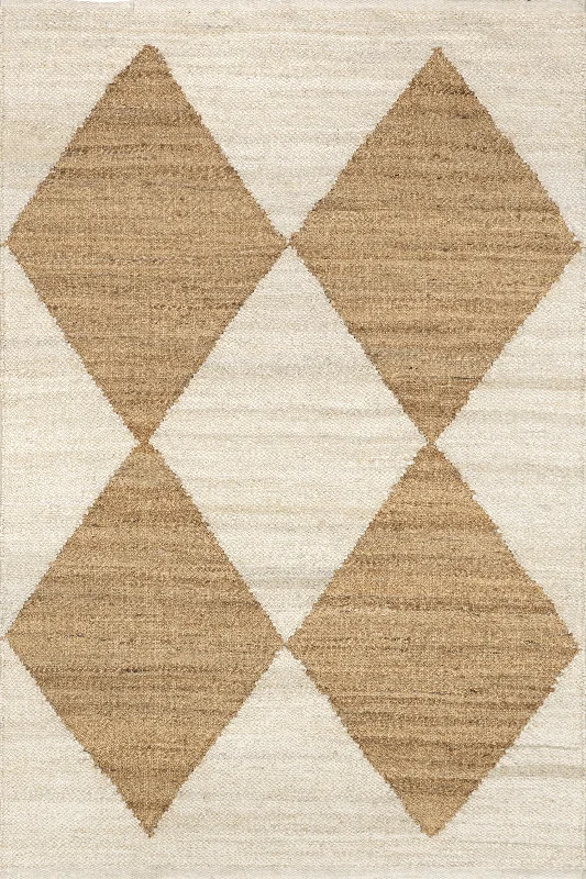 Jute Harlequin Trellis Rug | Ivory