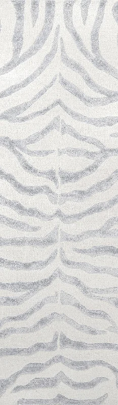 Kylie Wool-Blend Zebra Rug | Grey