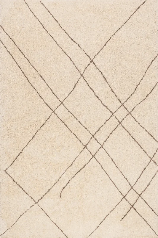 Lavinia Abstract Stripes Rug | Ivory