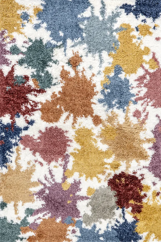 Lessandra Shag Splatters Rug | Multicolor