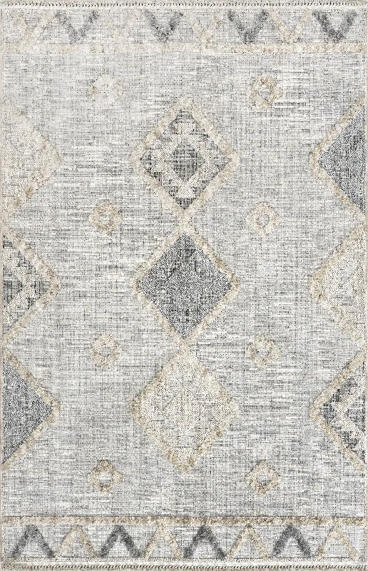 Lorelai Lifted Diamonds Rug | Grey