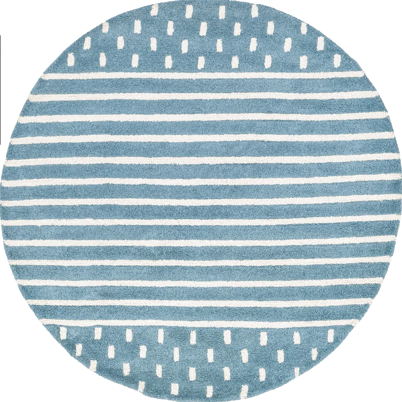 Mandia Striped Rug | Baby Blue