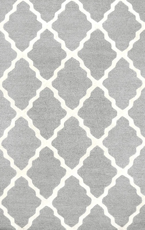 Moroccan Trellis Rug | Light Grey