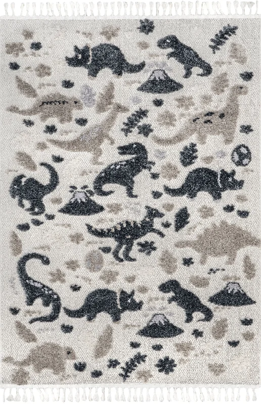 Nami Kids Dinosaurs Rug | Beige