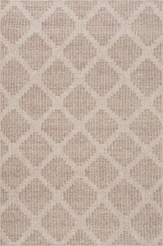 Odessa Trellis Washable Rug | Brown