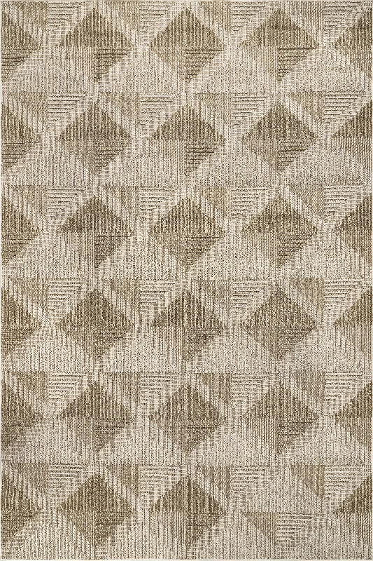 Opal Tiled Diamond Rug | Beige