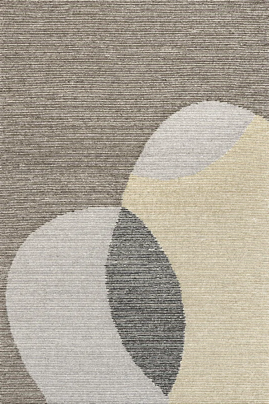 Oralie Wool Abstract Rug | Ivory