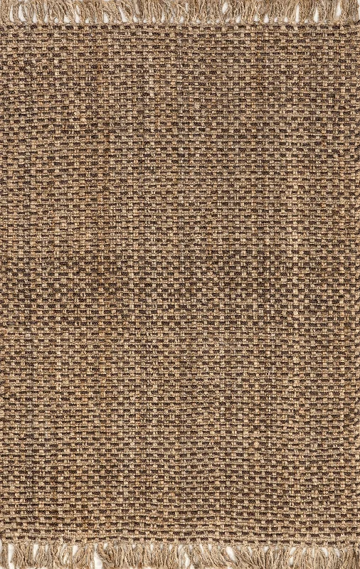 Pilar Jute Solid Tasseled Rug | Natural