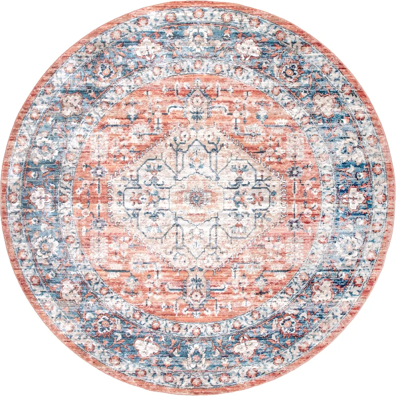 Plated Regal Medallion Rug | Rust