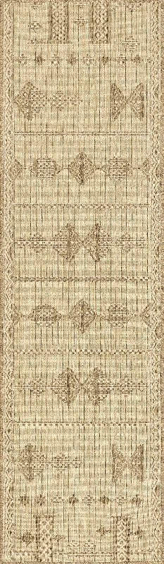 Rosalia Paneled Indoor/Outdoor Rug | Brown