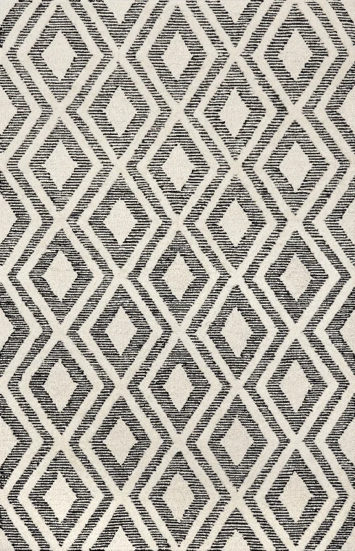 Roselle Lifted Trellis Rug | Grey